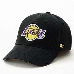 '47 Brand Kids Black LA Lakers Velcro Back Hat